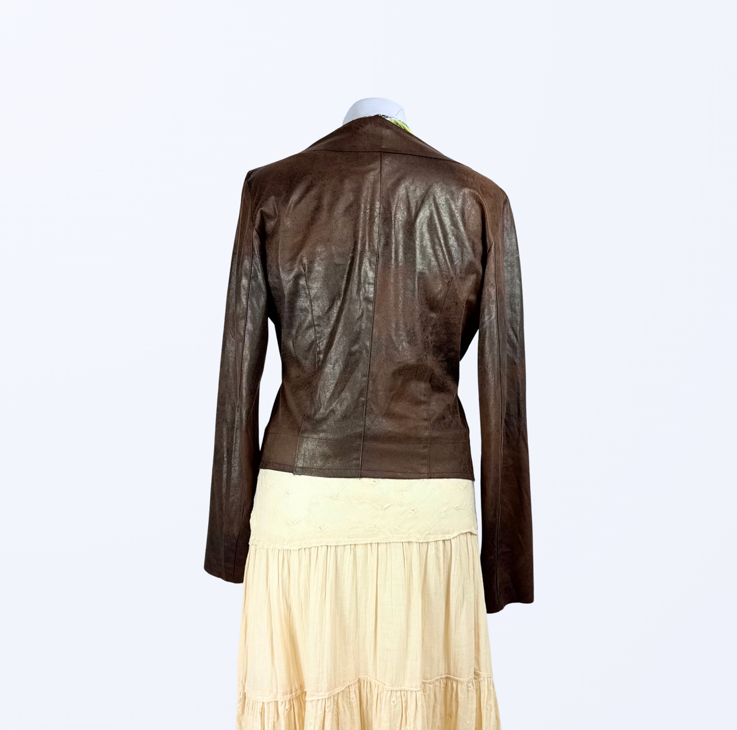 Blue Joint Kunstleder Jacke y2k 2000s 90s western Teos Vintage Onlineshop