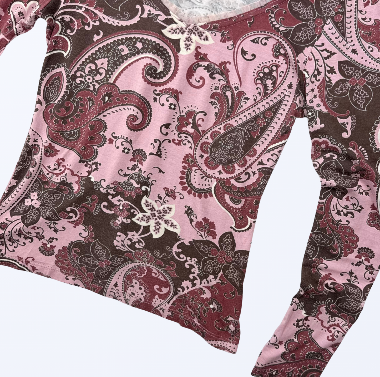 Keeps Longsleeve Floral Pasley rosa rot Teos Vintage Onlineshop