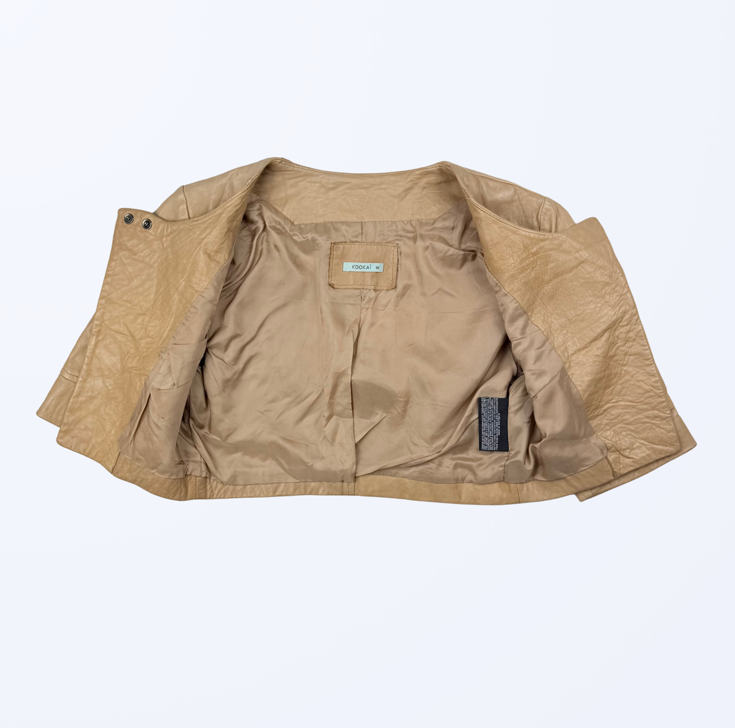 Kookai Vintage Lederbolero sand Teos Vintage Onlineshop