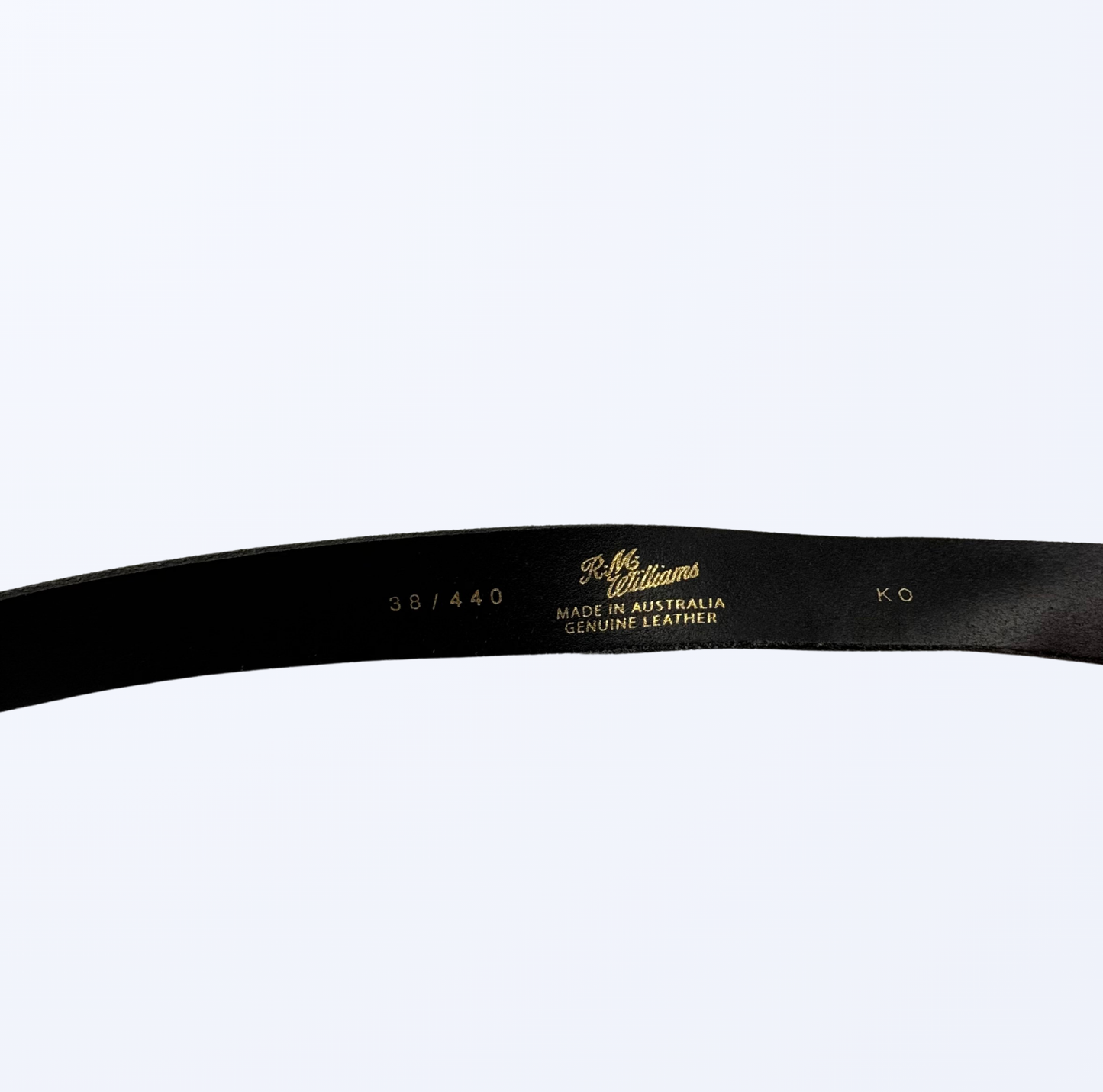 r.m. williams Drover Ledergürtel schwarz Teos Vintage Onlineshop