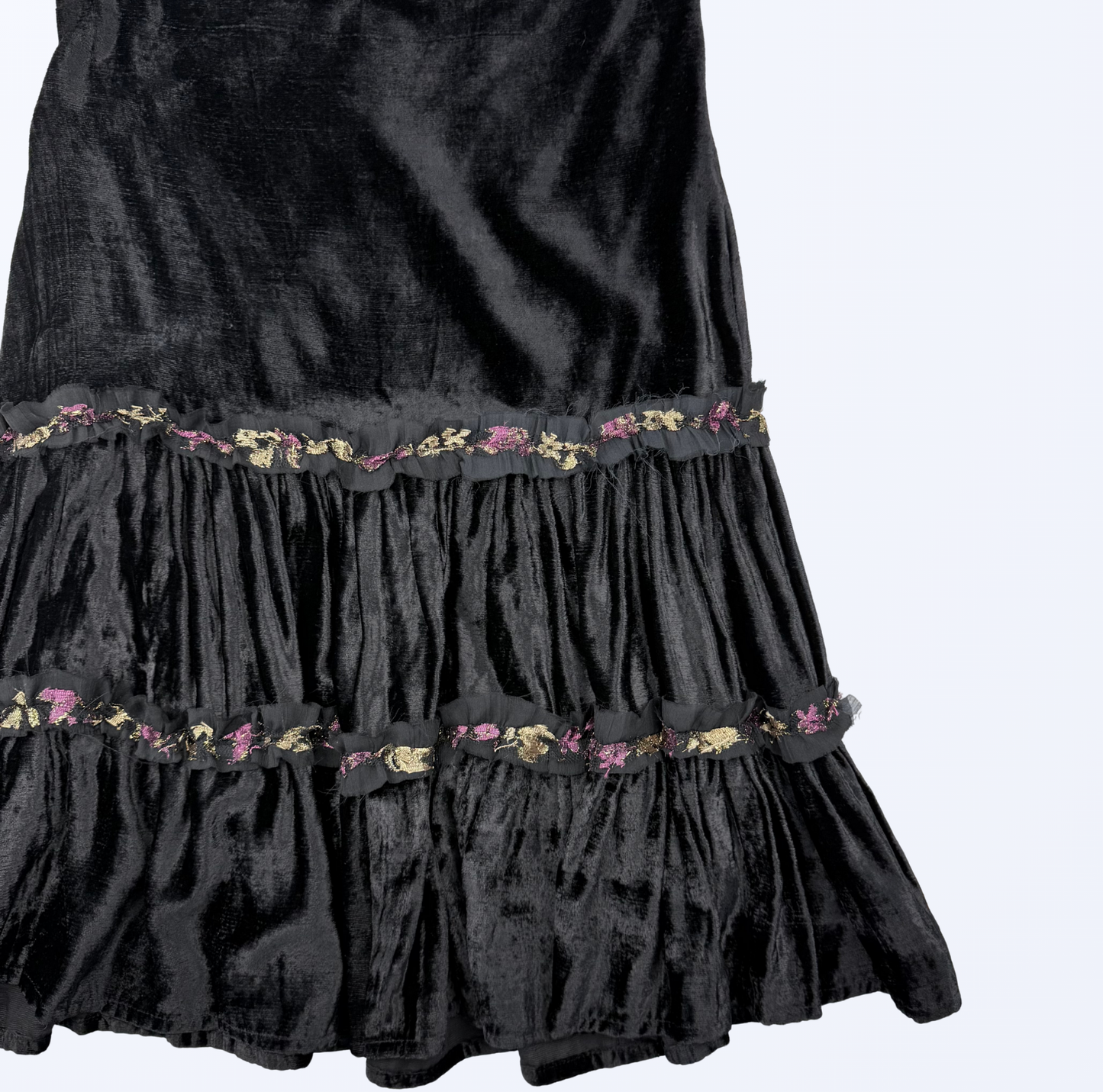 Samtrock Cinbipel schwarz Whimsical 90s Style Teos Vintage Onlineshop