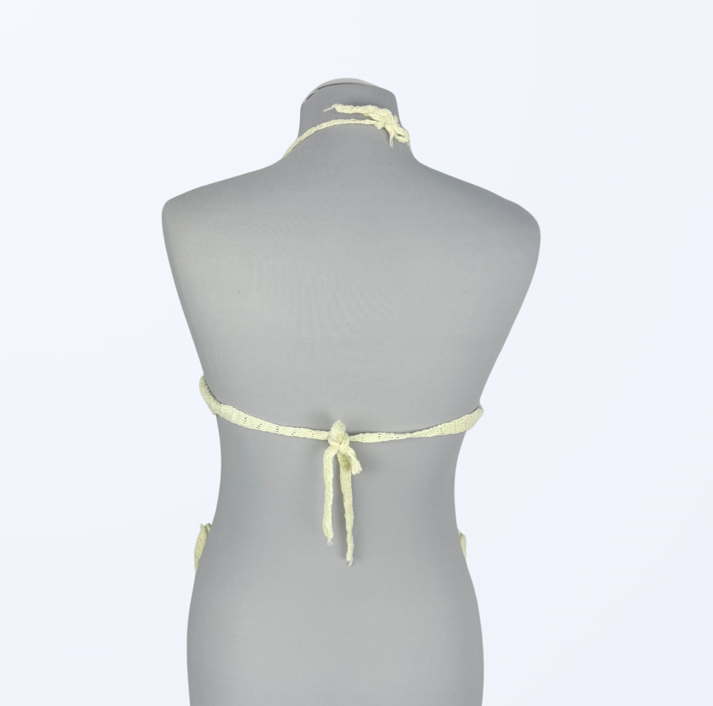 Festival Set Häkelhose Häkeltop creme S/M Teos Vintage Onlineshop