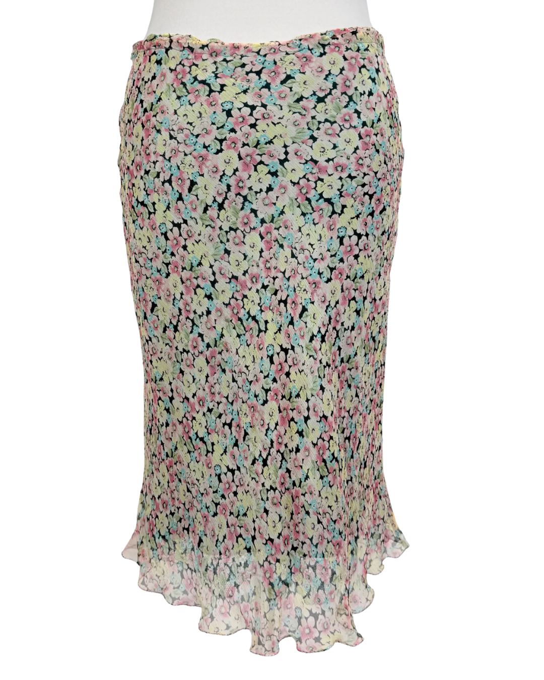 Twin Set Simona Barbieri Midirock Seide Blumenmuster Sommerrock Teos Vintage onlineshop