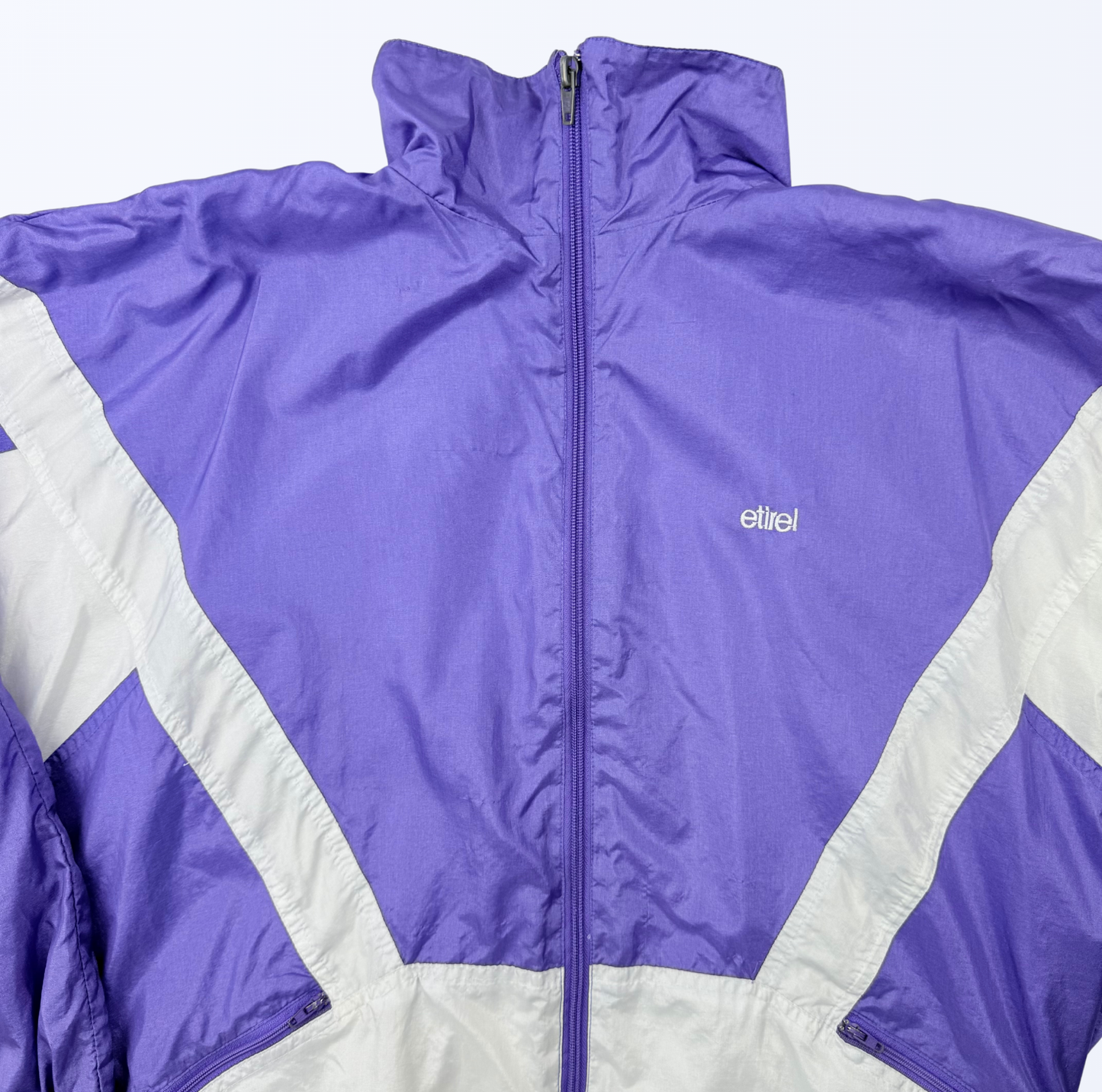 Vintage Etirel Trackjacket lila weiß Gr. M Teos Vintage Onlineshop