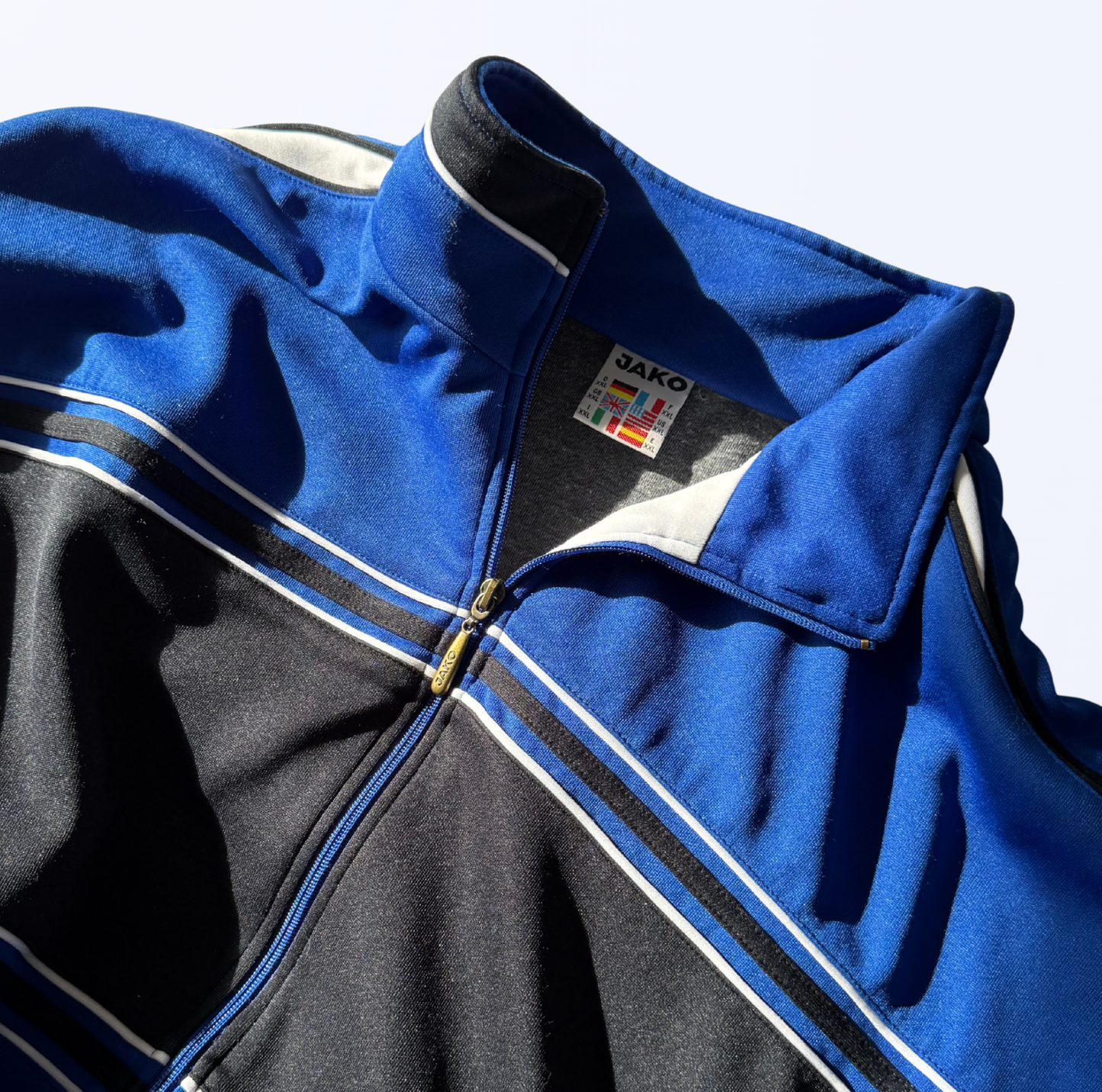 Vintage Jako Trackjacket Trainingsjacke Blau/schwarz Teos Vintage Onlineshop