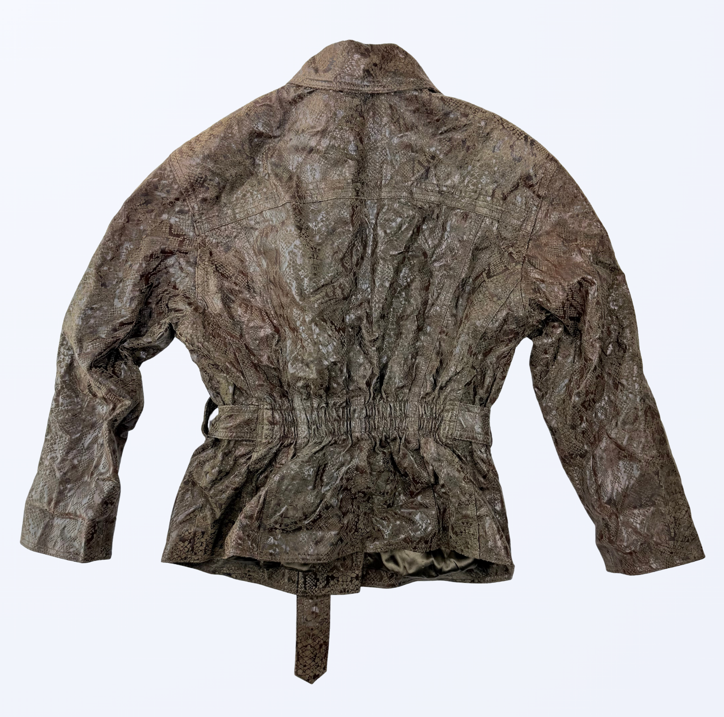 Vintage Lederjacke Animalprint 90s 80s Teos Vintage Onlineshop