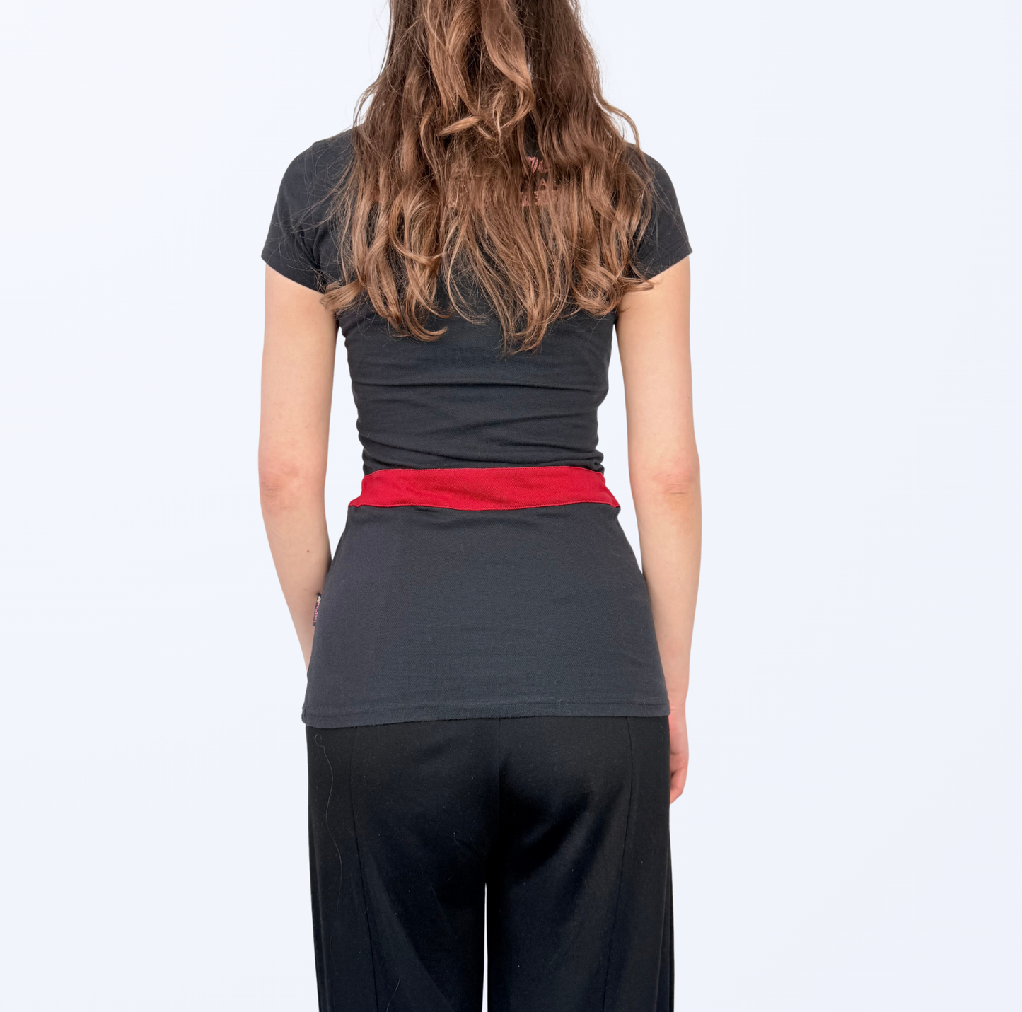 Vintage Lee Pipes Kleid Top schwarz rot sporty