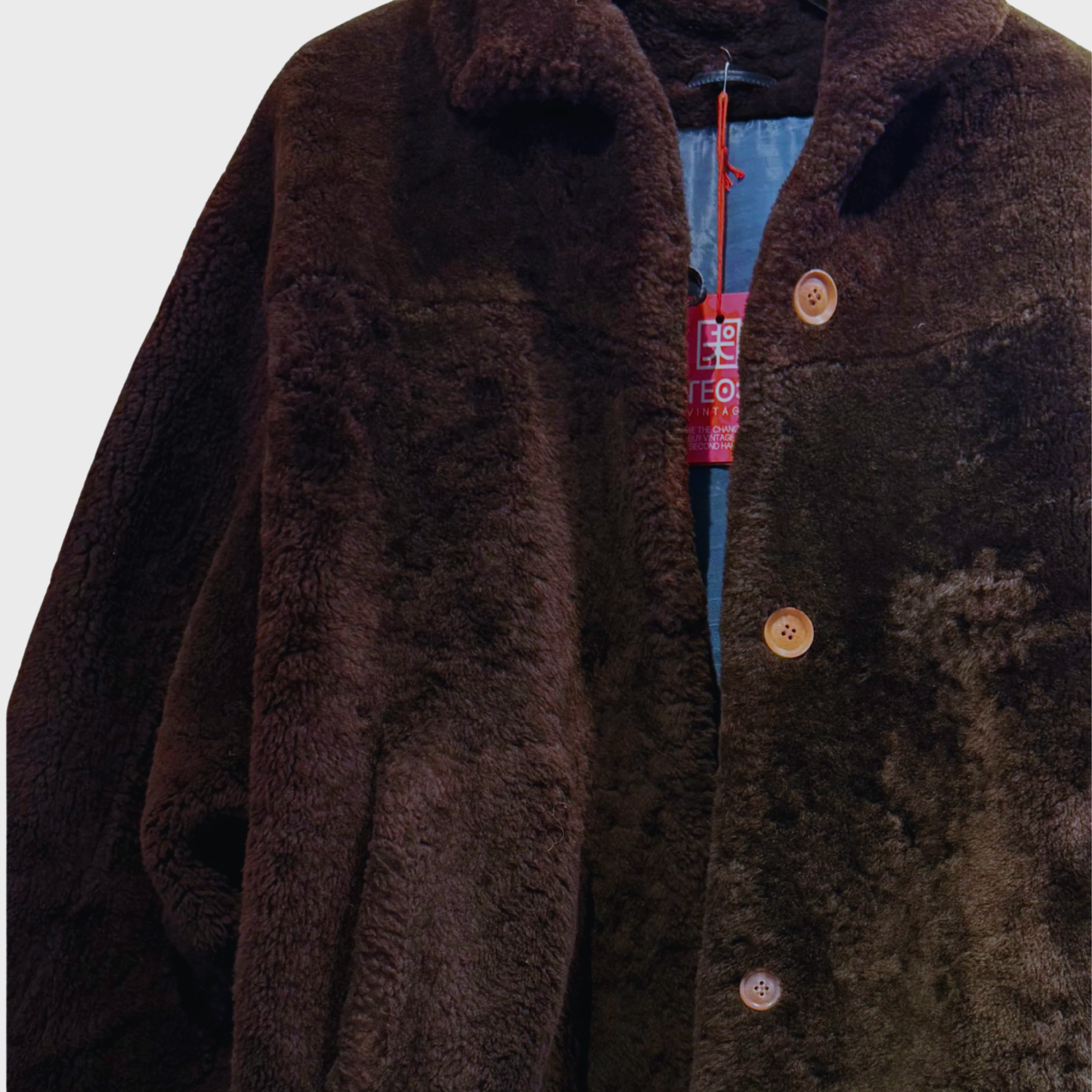 Vintage Teddy Jacke Oversize Teos Vintage Onlineshop