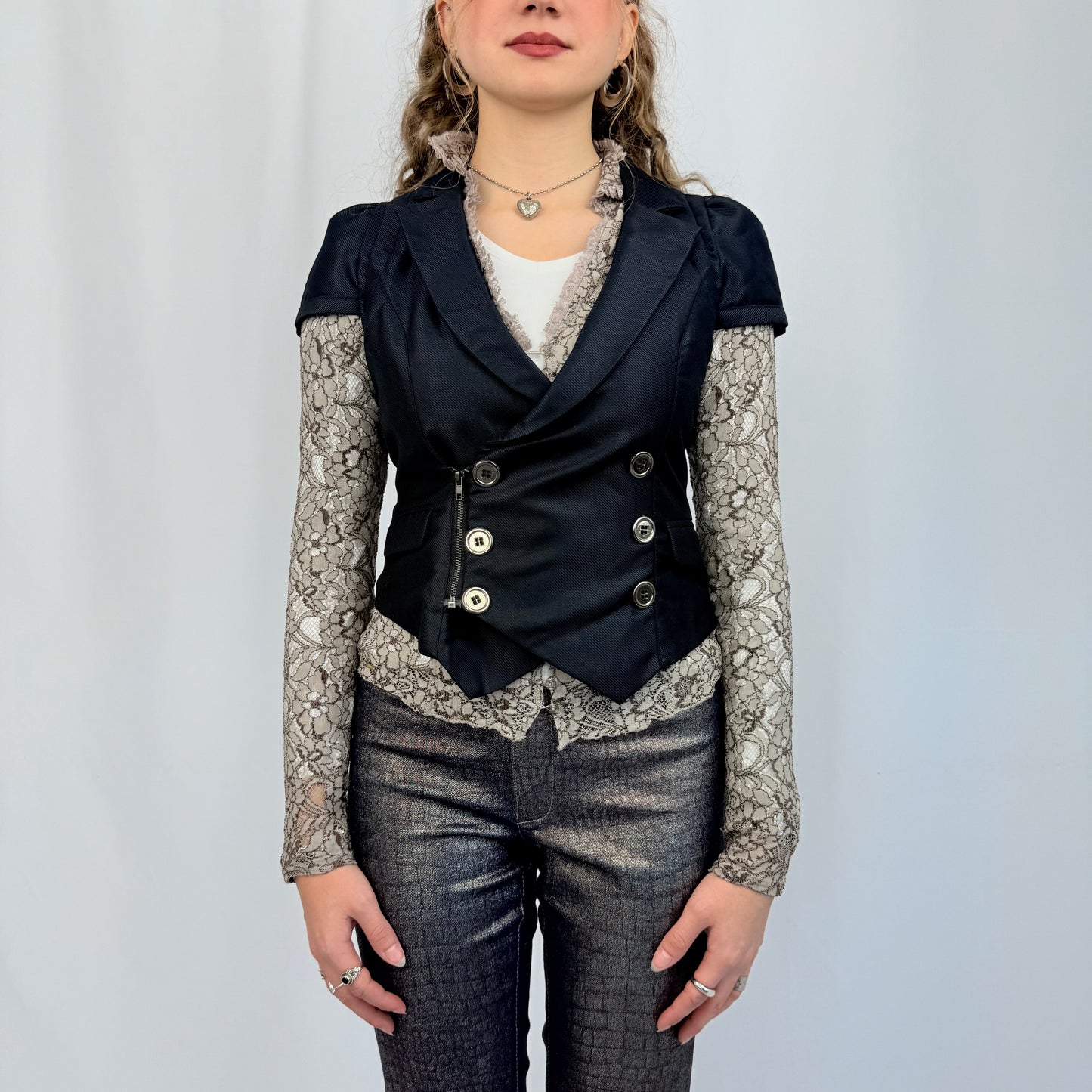Own Way Weste mit Spitze schwarz (XS/S)