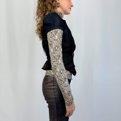 Own Way Weste mit Spitze schwarz (XS/S)