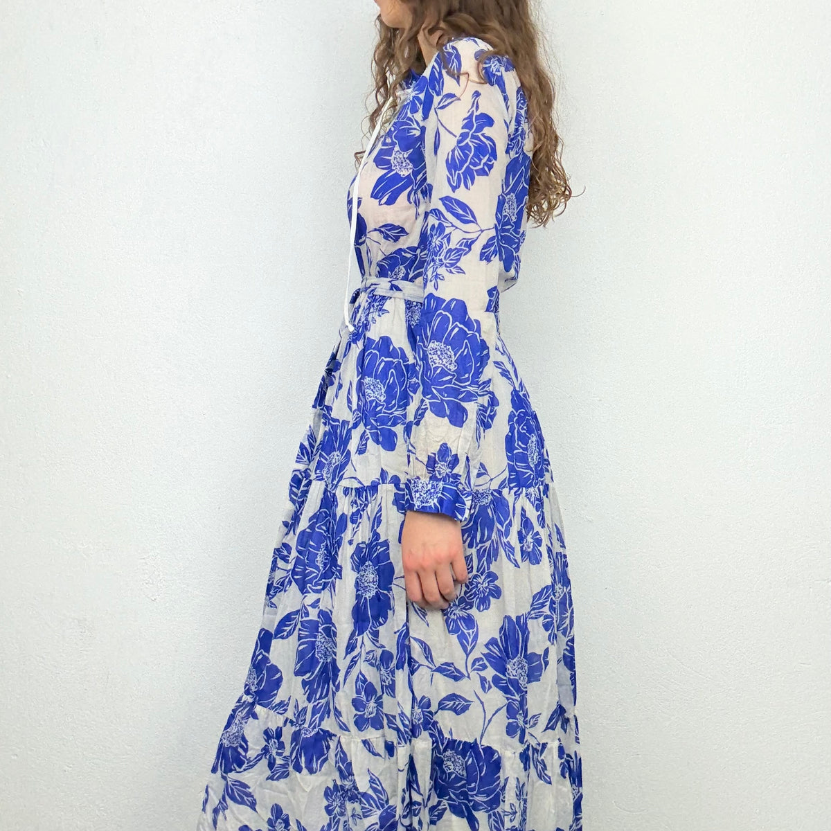 0039 ITALY Maxikleid geblümt (S/M)