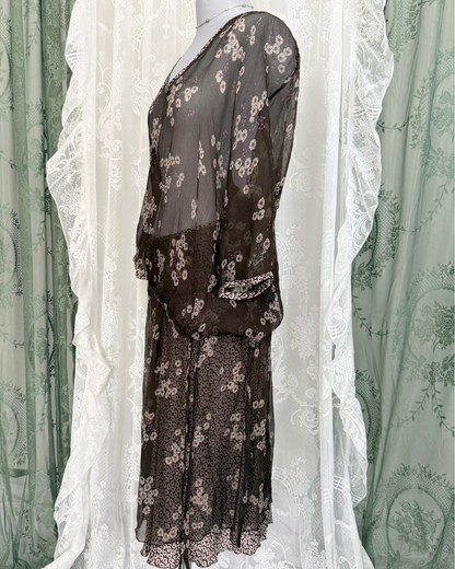 Ajay by Liu Jo Set mit Seide Rock und Bluse 90s Style whitchy whimsy flowy fließend Naturstoffe
