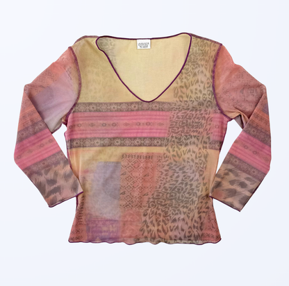 Vintage Amour Longsleeve Animal Flower Print 