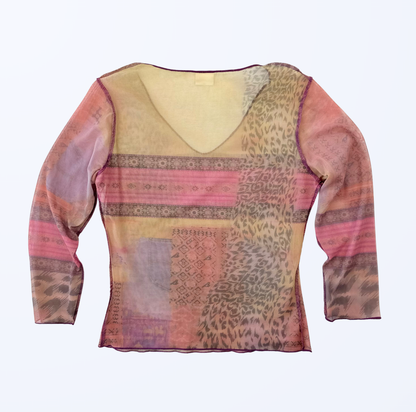 Vintage Amour Longsleeve Animal Flower Print 