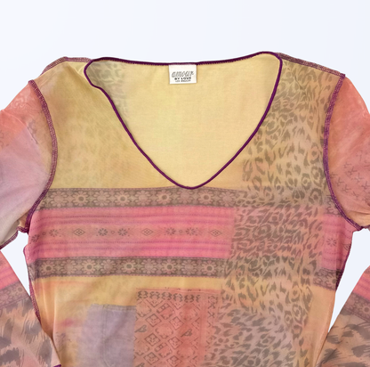 Vintage Amour Longsleeve Animal Flower Print 
