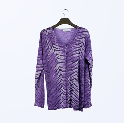 Animal Print Cardigan Y2K Style Teos Vintage Onlineshop