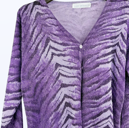 Animal Print Cardigan Y2K Style Teos Vintage Onlineshop