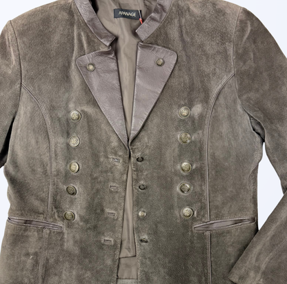 Apanage Lederjacke besondere Knöpfe Teos Vintage Online Shop