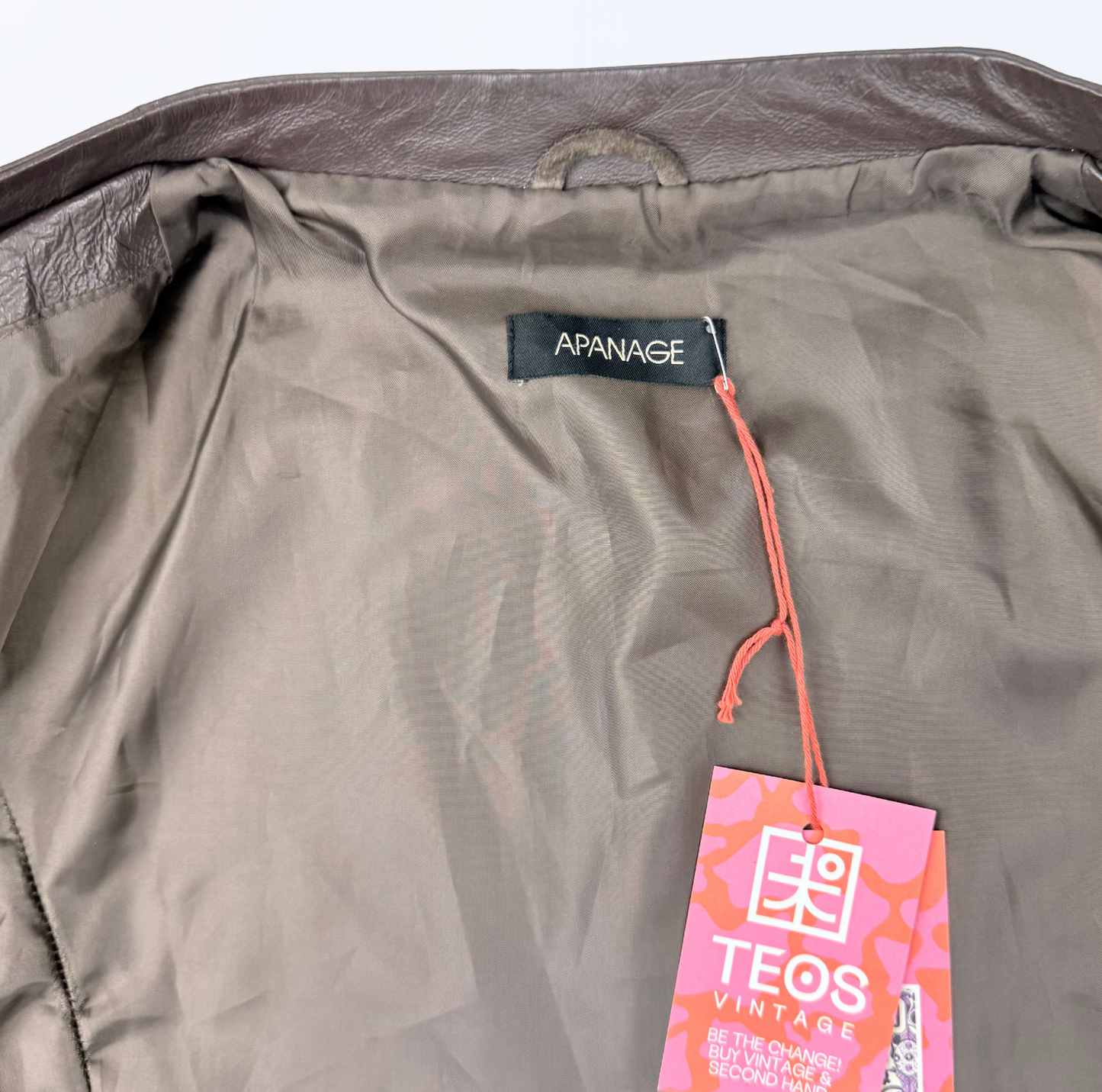 Apanage Lederjacke besondere Knöpfe Teos Vintage Online Shop
