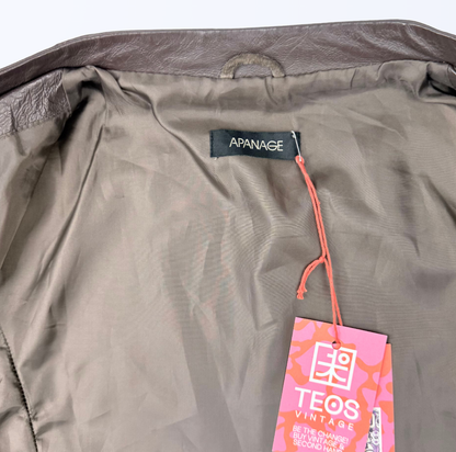 Apanage Lederjacke besondere Knöpfe Teos Vintage Online Shop