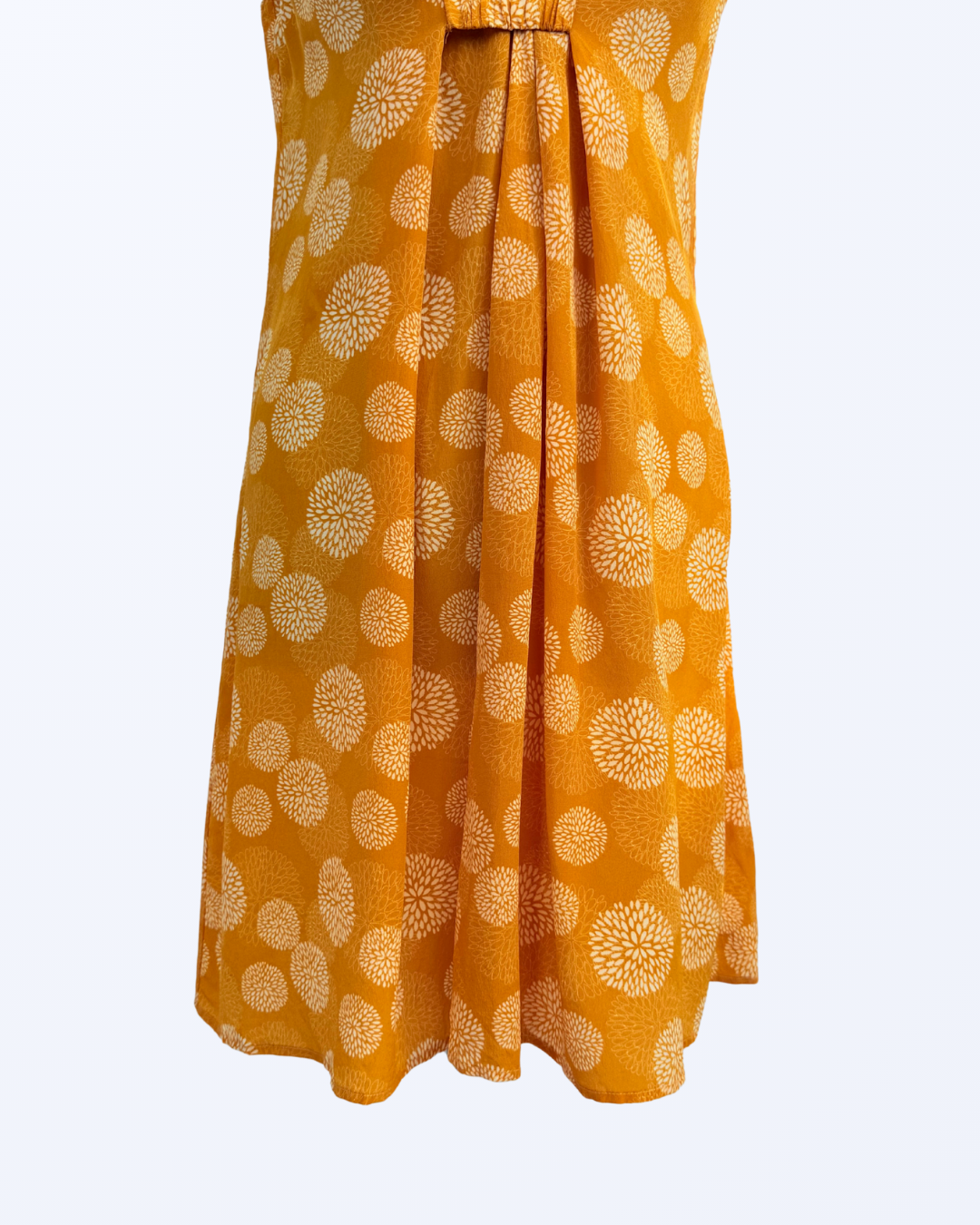 Attic and Barn Kleid Seide Naturstoff gelb Teos Vintage Onlineshop