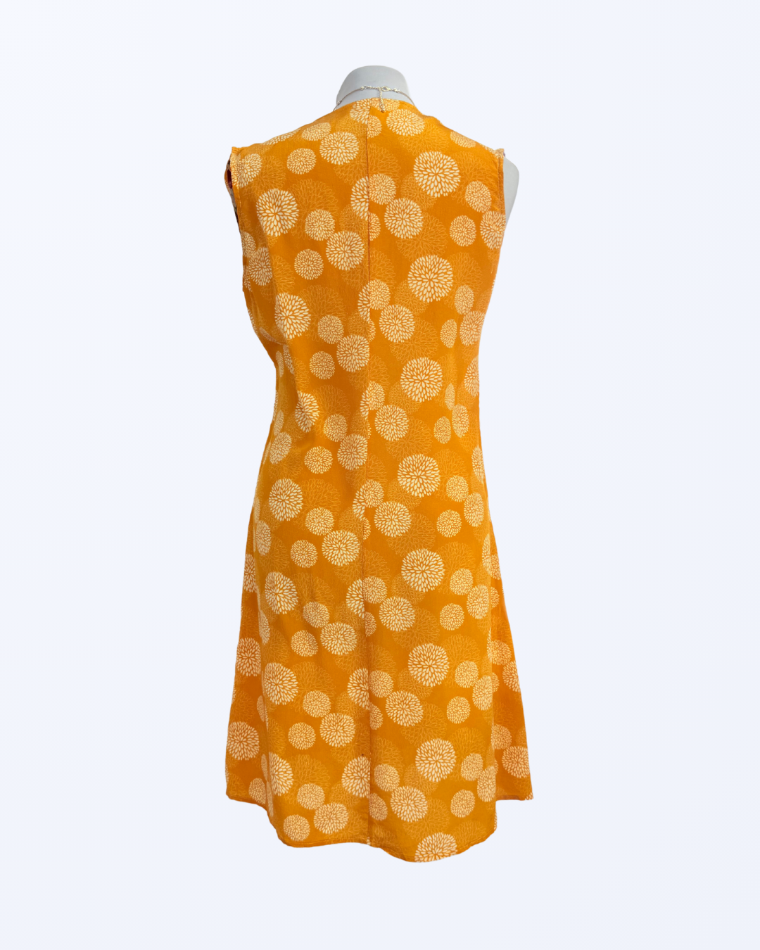 Attic and Barn Kleid Seide Naturstoff gelb Teos Vintage Onlineshop