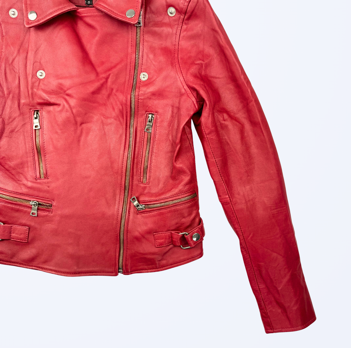 Rote Lederjack 90s Style 2000s Style y2k Teos Vintage Onlineshop