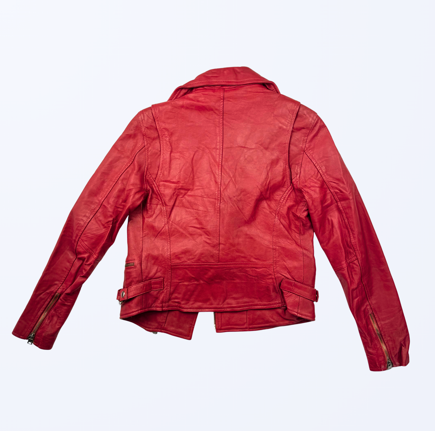 Rote Lederjack 90s Style 2000s Style y2k Teos Vintage Onlineshop