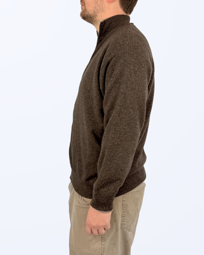 Cardigan Schurwolle Naturmaterialien United Colors of Benetton braun unisex Teos Vintage Onlineshop