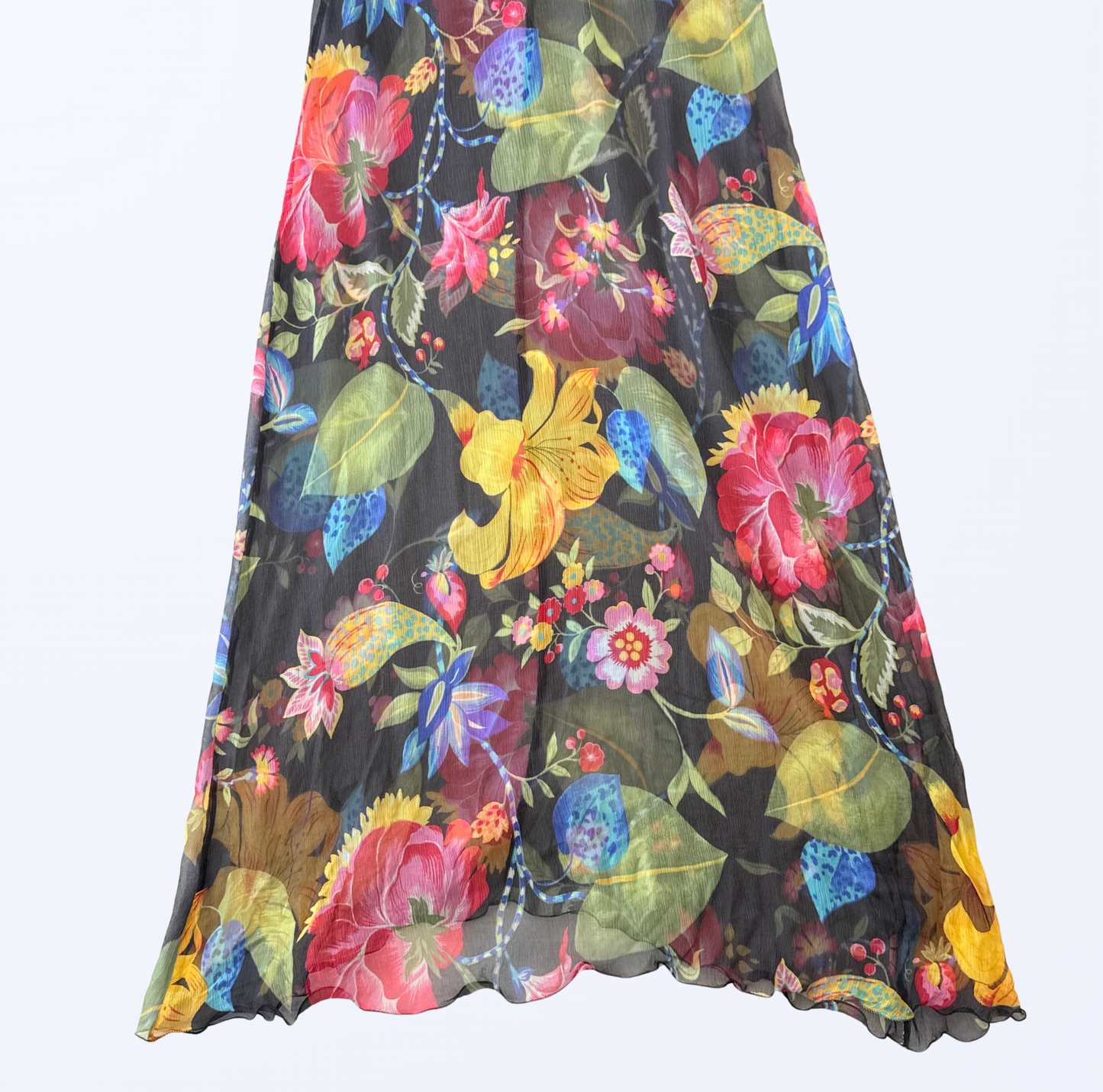 Bisbigli Slipkleid Seide Blumenmuster Teos Vintage Onlineshop