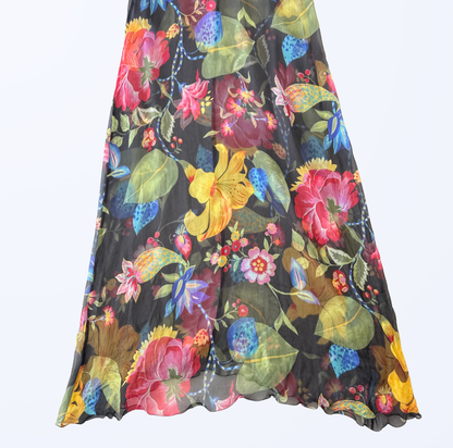 Bisbigli Slipkleid Seide Blumenmuster Teos Vintage Onlineshop