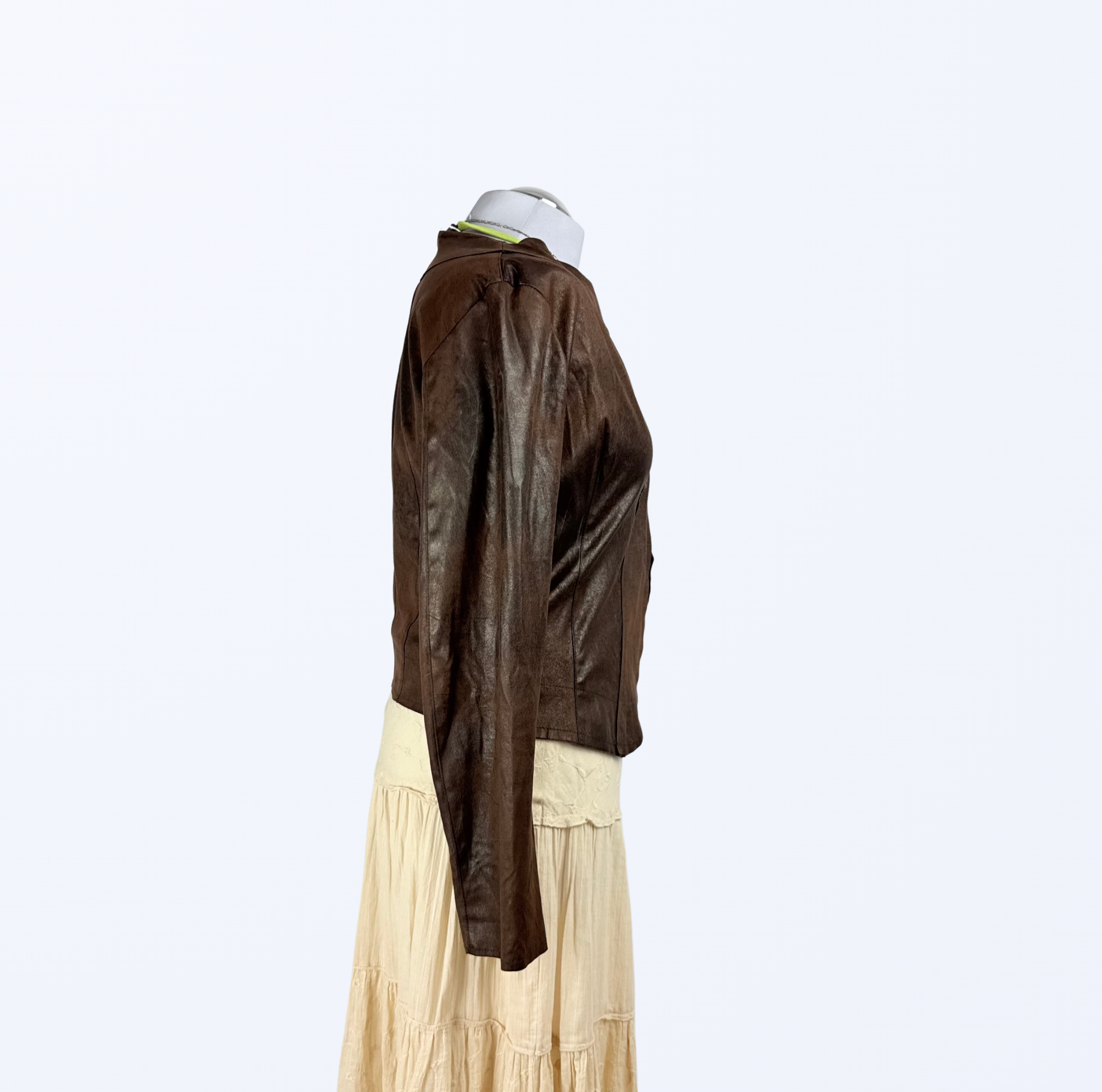 Blue Joint Kunstleder Jacke y2k 2000s 90s western Teos Vintage Onlineshop