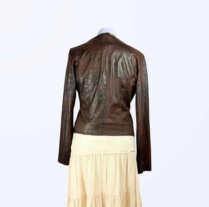 Blue Joint Kunstleder Jacke y2k 2000s 90s western Teos Vintage Onlineshop