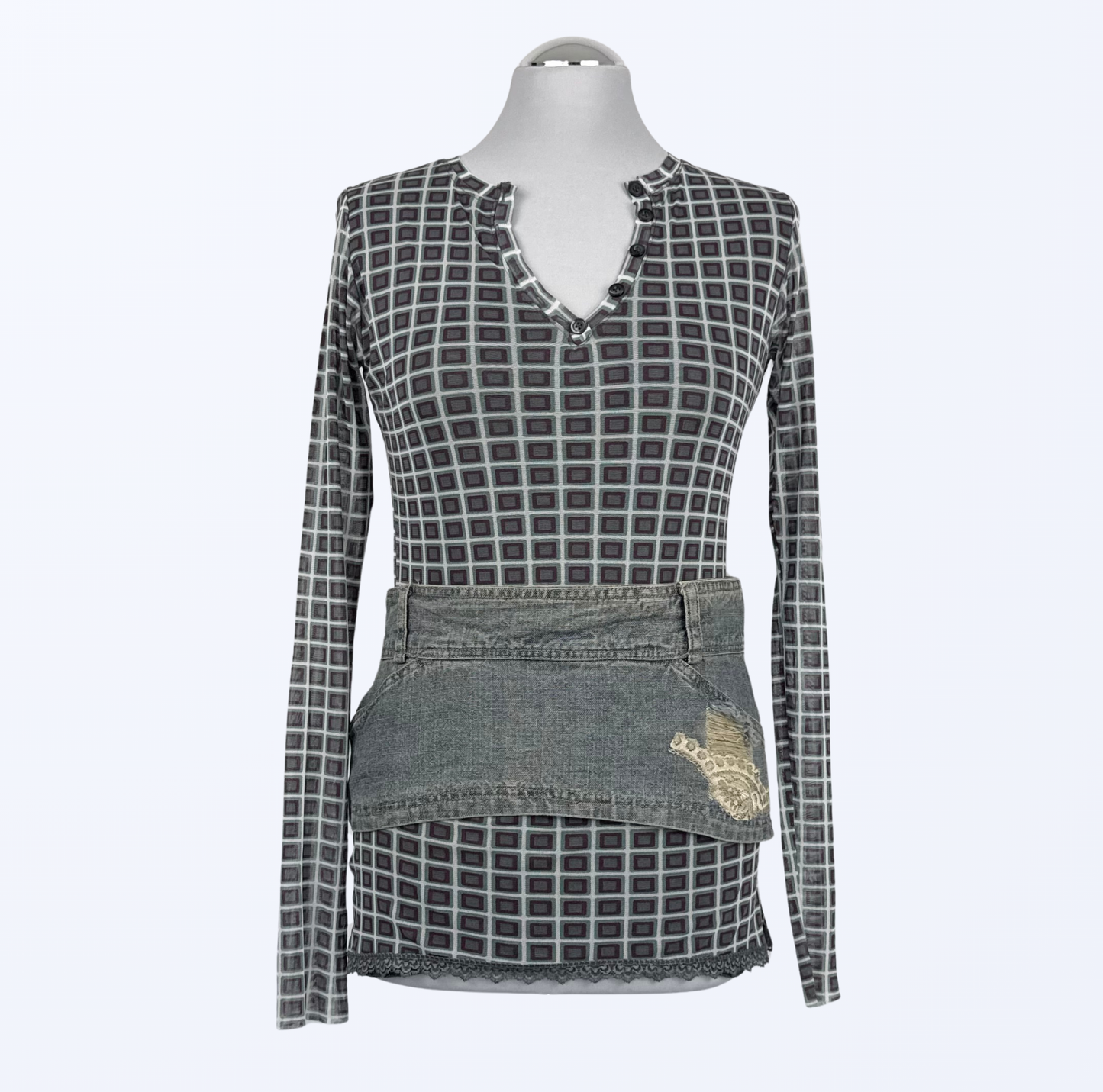 y2k 90s Style breiter Jeansgürtel Reißverschlussgürtel Teos Vintage onlineshop