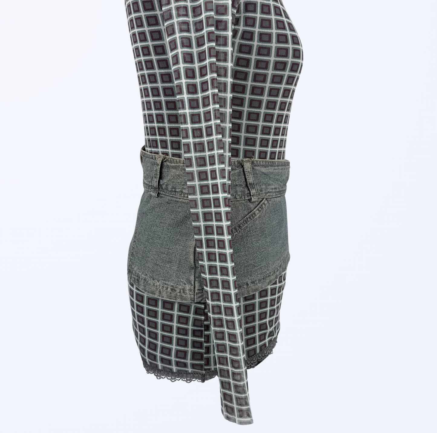 y2k 90s Style breiter Jeansgürtel Reißverschlussgürtel Teos Vintage onlineshop
