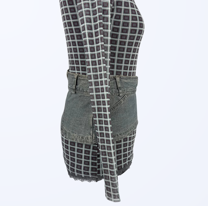 y2k 90s Style breiter Jeansgürtel Reißverschlussgürtel Teos Vintage onlineshop