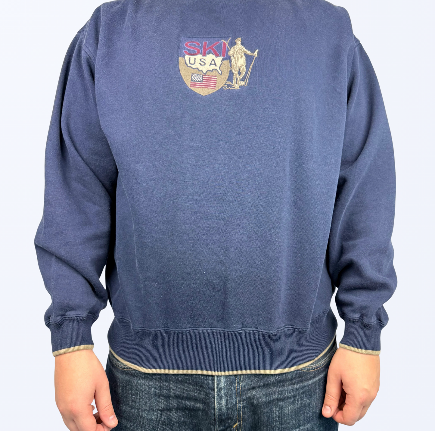 Ski Usa Sweater blau Teos Vintage Online Shop