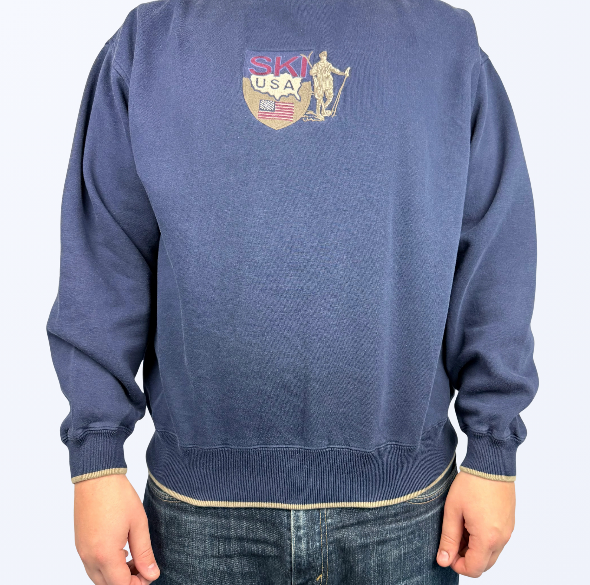 Ski Usa Sweater blau Teos Vintage Online Shop