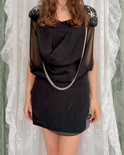 Calliope Kleid Kette Strass besonderes Designer Second Hand Einzelstück