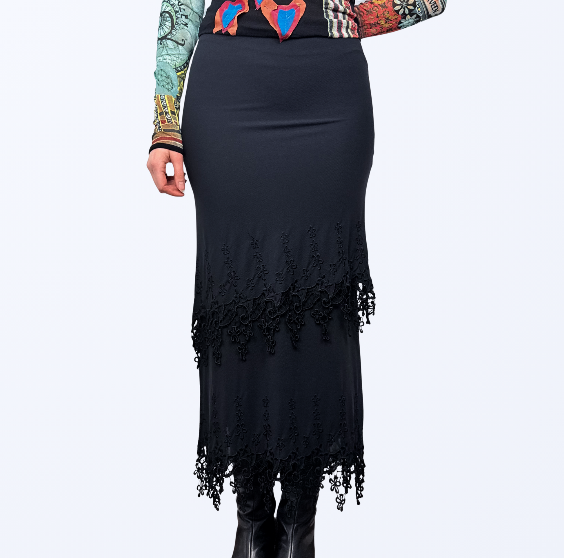 Besonderer Maxirock Layer Style Spitze Teos Vintage Onlineshop