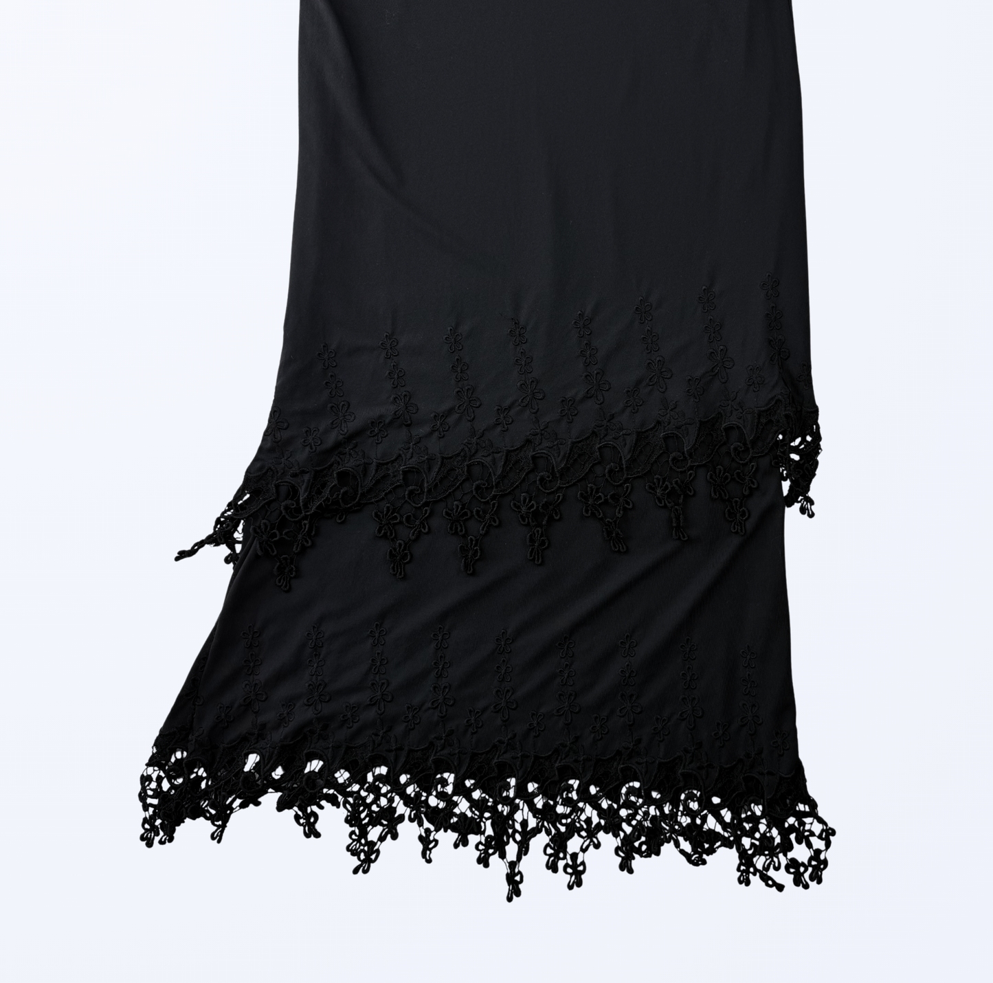 Cannella Maxirock Layer Spitze schwarz Teos Vintage Onlineshop