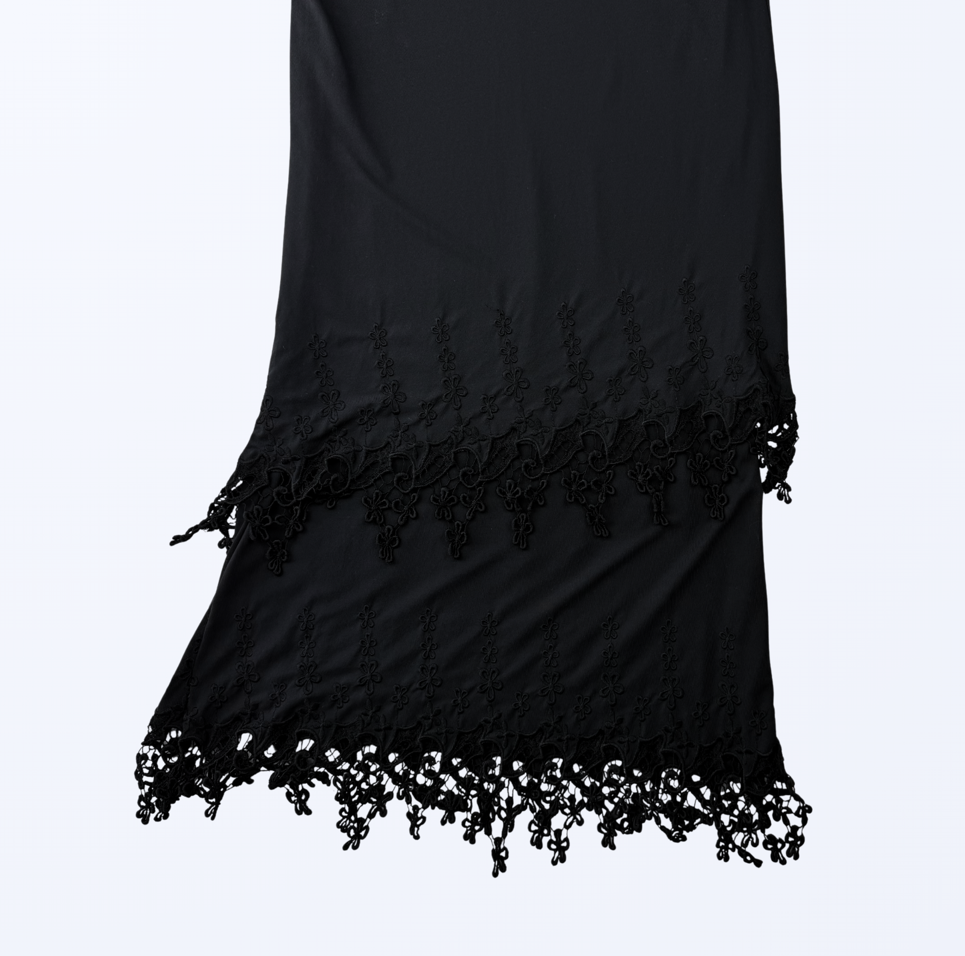 Cannella Maxirock Layer Spitze schwarz Teos Vintage Onlineshop