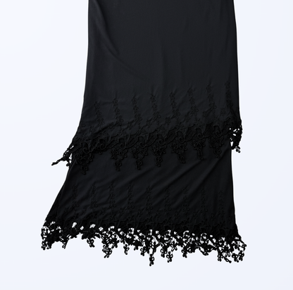 Cannella Maxirock Layer Spitze schwarz Teos Vintage Onlineshop