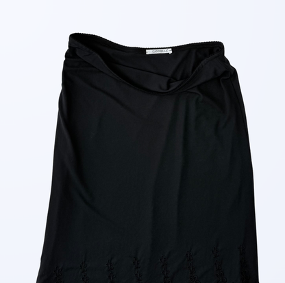 Cannella Maxirock Layer Spitze schwarz Teos Vintage Onlineshop
