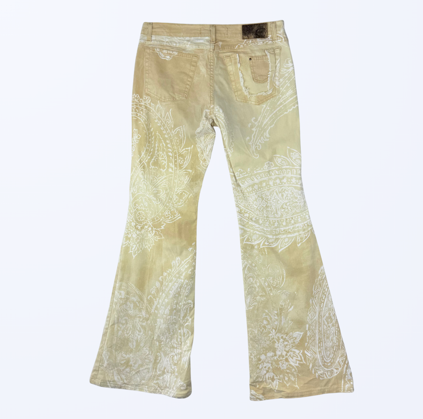 Cavalli Schlaghose Bootcut Made in Italy Muster Teos Vintage Onlineshop