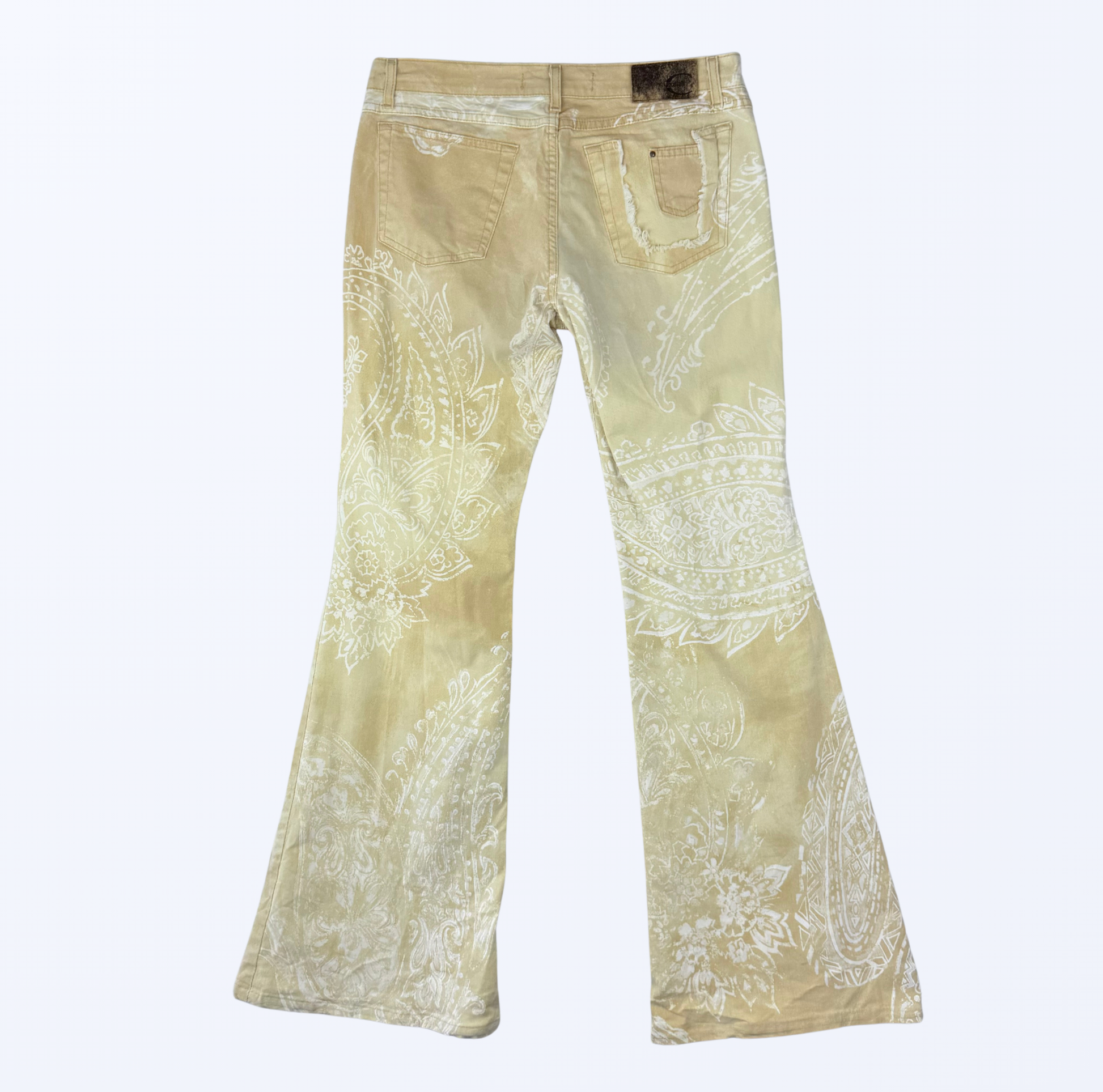 Cavalli Schlaghose Bootcut Made in Italy Muster Teos Vintage Onlineshop