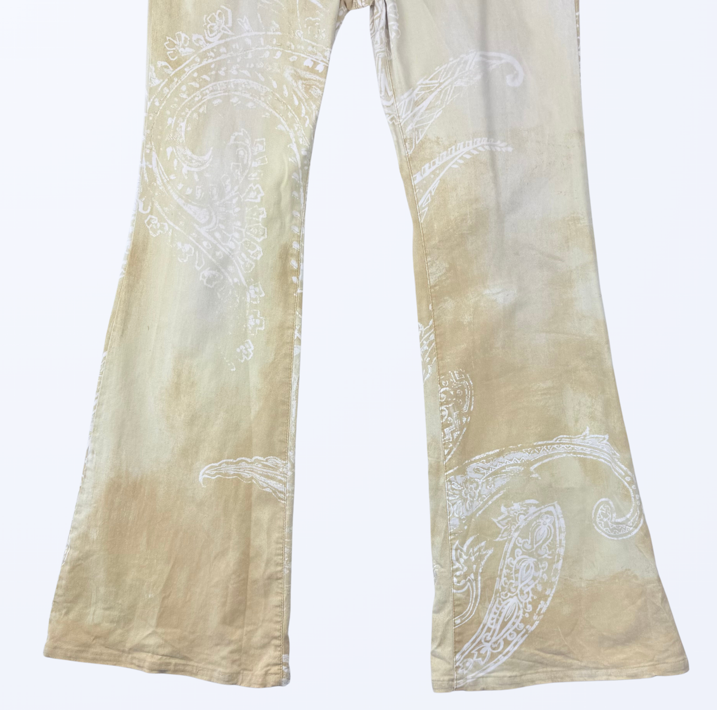 Cavalli Schlaghose Bootcut Made in Italy Muster Teos Vintage Onlineshop
