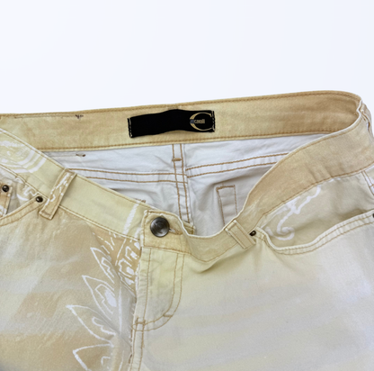 Cavalli Schlaghose Bootcut Made in Italy Muster Teos Vintage Onlineshop