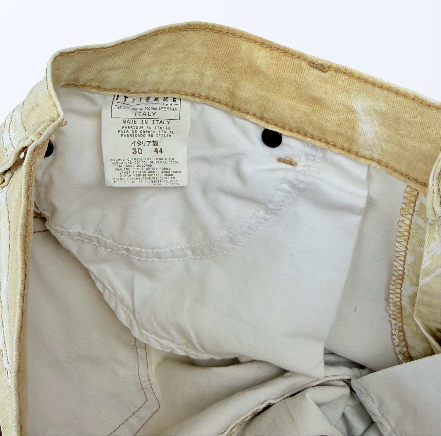 Cavalli Schlaghose Bootcut Made in Italy Muster Teos Vintage Onlineshop