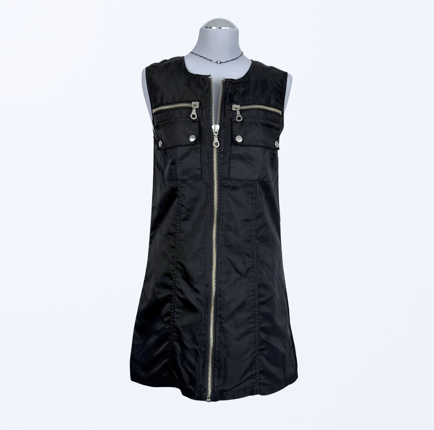 Utility grunge 90s Kleid mit Reißverschluss Teos Vintage Onlineshop
